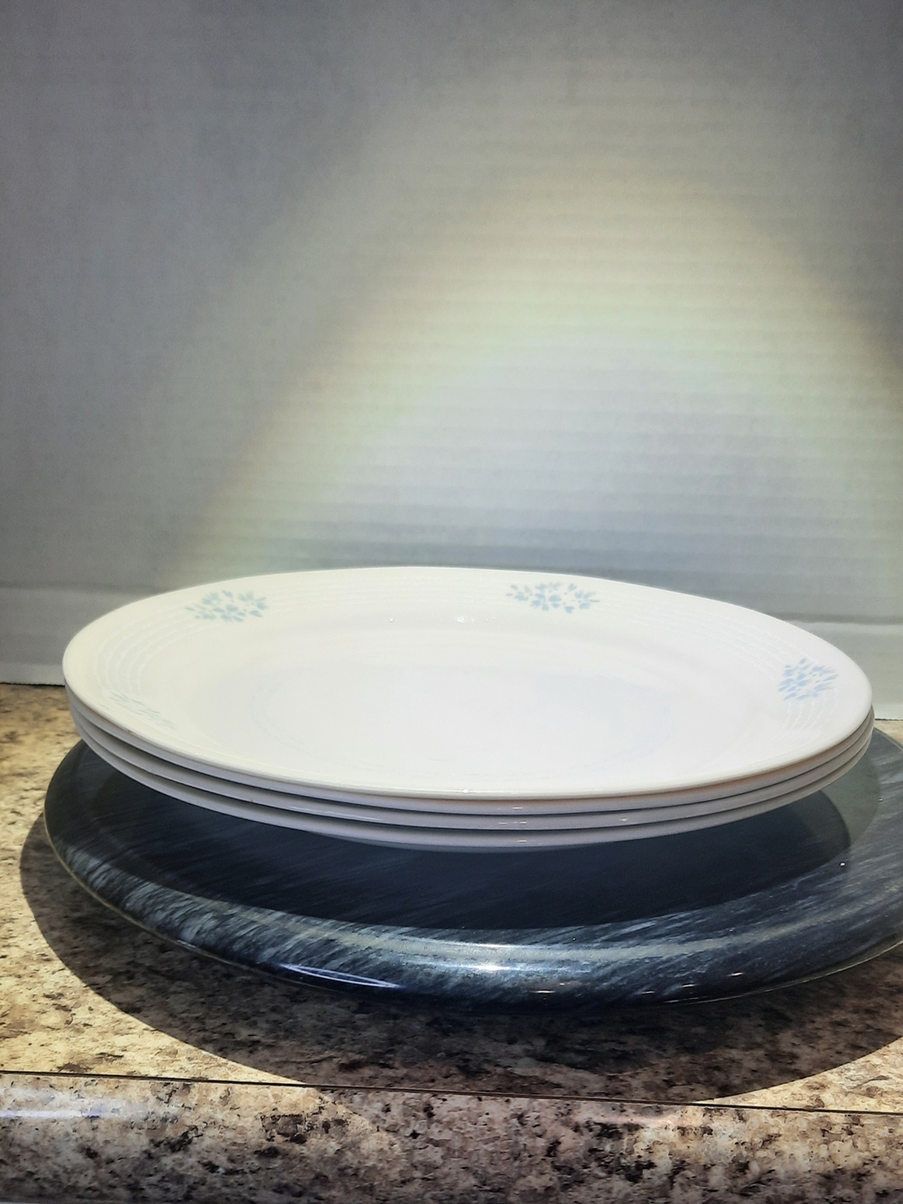 Corelle Morning Blue Dinner Plates X 4